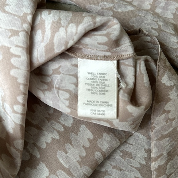 REBECCA TAYLOR silk printed nude blouse - Picture 5 of 6